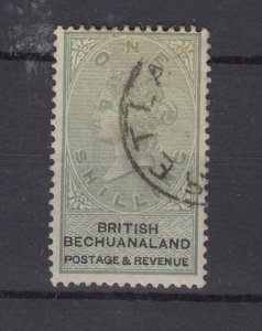 British Bechuanaland QV 1888 1/- SG15 Green Black VFU BP6792