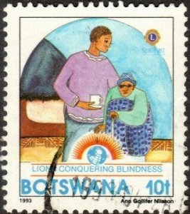 Botswana 544 - Used - 10t Lion's Club / Blindness (1993)