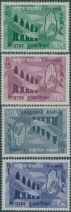 Nepal 1963 SG176-179 Map and open hand set MNH