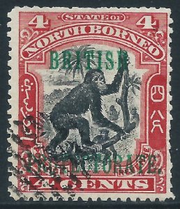 North Borneo, Sc #108, 4c Used