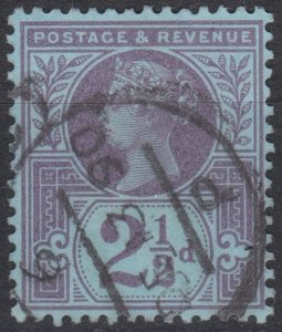 Great Britain Sg201 2.5d Purple/Blue Used Nice Cancel Cv £5