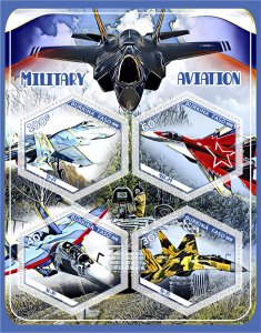 Stamps. Military Aviation 2018 1+1 sheets perforated