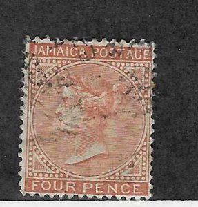 Jamaica #4  4p Queen Victoria (U) CV $62.50