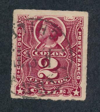  Chile 1894  Scott  38 used - 2c, Christopher Columbus