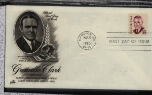US 1867 39c Grenville Clark FDC; artcraft unaddressed