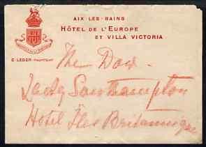 Great Britain 1907 Hastily written note from PRINCESS CHR...