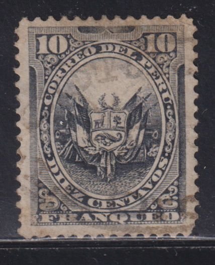 Peru 110 Coat of Arms 1886