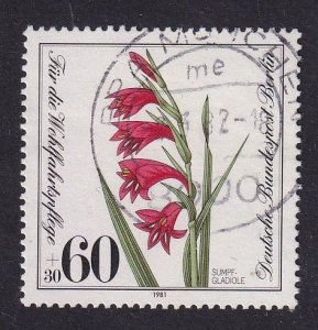 Germany  Berlin #9NB184 used  1981 flowers endangered species 60pf