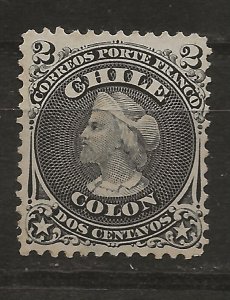 Chile 16 MNG F/VF 1867 SCV $80.00 (jr)