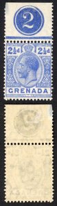 Grenada SG94 2 1/2d Bright Blue wmk Mult Cypher M/M Plate example