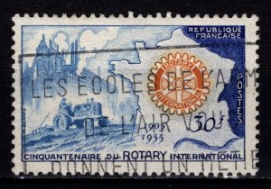 France 1955 50th Anniv. of Rotary International, 30f [Used]