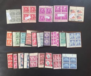 *US Regular Issue Stamps from 70's and 80's Mint Plate Blocks