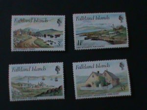 ​FALKLAND ISLANDS-1980-SC#310-3  PORT EGMONT-EARLY SETTELMENT- MNH-VERY FINE