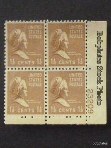 BOBPLATES #805 M Washington Eye Plate Block F-VF MNH ~See Details for #s/Pos