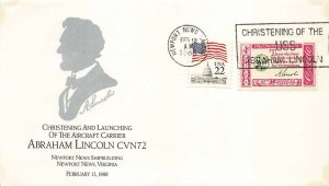 U.S.S. ABRAHAM LINCOLN ( CVN-72 ) CHRISTENING & LAUNCHING 1988