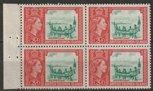 Solomon Islands 1956 Sc 94 block MH*/MNH**