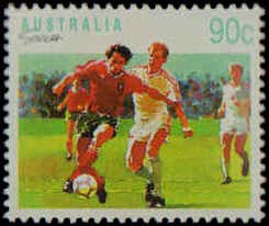 Australia #1106-1124, Complete Set(19), 1989-1990, Sports, Soccer, Never Hinged