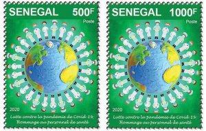 2020 SENEGAL - SET OF 2v - ISSUE PANDEMIC JOINT - RARE MNH-