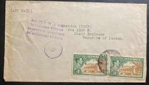 1946 Kingston Jamaica Airmail Cover To Panama