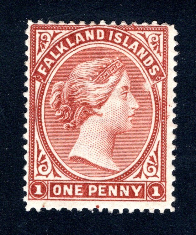 Falkland Islands SC #5  F, Unused, OG, Queen Victoria,  CV $130.00 .....1930005