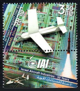 Israel 1516-tab, MNH. Israeli Aircraft Industries, 50th Ann. 2003.