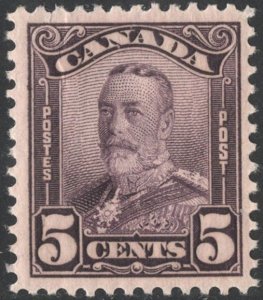 Canada SC#153 5¢ King George V (1928) MHR