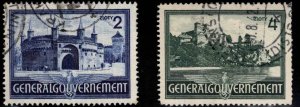 Poland Scott N74-N75 Used German occupation WW2 stamps