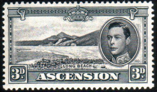 ASCENSION 1938-53 GVI 3d black and grey perf 13 SG42a fine mint............51626