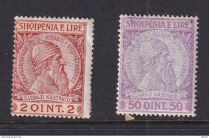 Albania 1913 2q/50q Sc 35/39 MH 15902