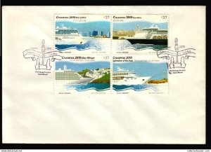 CRUISE SHIPS TOURISM PORT LIGHTHOUSE 2010 URUGUAY  FDC COVER