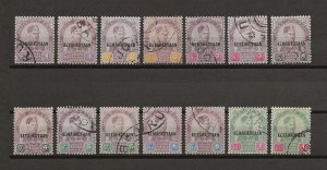 MALAYA/JOHORE 1896 SG 32/8, 32a/38a USED Cat £365