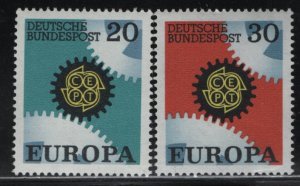 GERMANY, 969-970, MNH, 1967, EUROPA