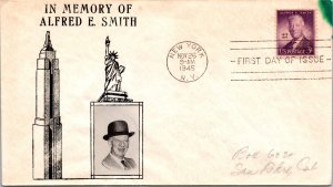 FDC 1945 - In Memory of Alfred Smith - New York, Ny - F37973