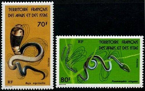 HERRICKSTAMP AFARS & ISSAS Sc.# 430-31 Reptiles Stamps