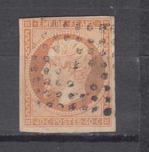 J45819 JL stamps 1853-60 france imperf used #18 napoleon