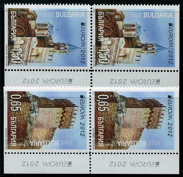 HERRICKSTAMP BULGARIA Sc.# 4594-95 Europa 2012 Tourism Stamp Booklet Pair