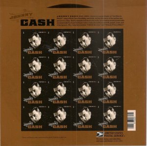 US 4789a Music Icons Johnny Cash imperf NDC sheet (20 stamps) MNH 2013