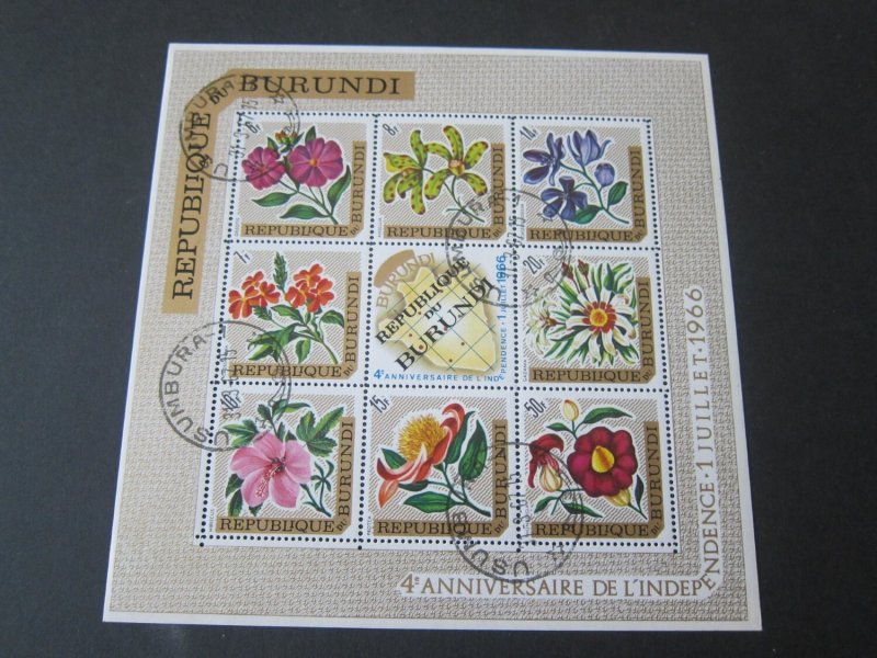 Burundi 1967 Flower set FU