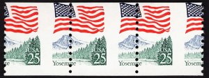 US 2280 MNH VF 25 Cent Flag Over Yosemite Spectacular Perf Error!