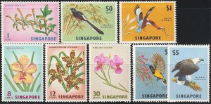 EDSROOM-17839 Singapore 62-69 LH 1963 Complete Flowers & Birds CV$73.90