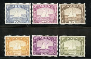 ADEN 1937 DHOW  SET COMPLETE  SCOTT #1/12  SG#1/12 MINT NEVER HINGED PRISTINE 