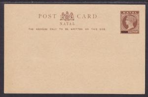 Natal H&G 9 mint 1894 ½p on 1½p QV Postal Card