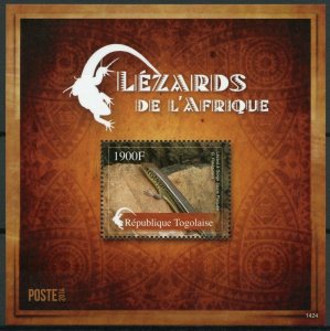 Togo 2014 MNH Lizards of Africa 1v S/S Reptiles Lezards de l'Afrique