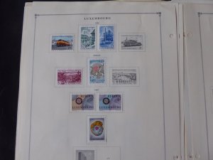 Luxemburg 1874-1966 Stamp Collection on Scott International Stamp Album pages