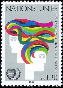 UN-Geneva 1984 Sc 128 MNH International Year of Youth