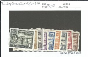 Turks & Caicos Islands: Sc #80-86a, Mint-Hinged (47672)