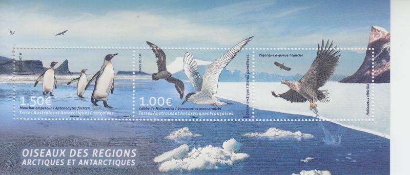 2017 FSAT (TAAF) Arctic & Antarctic Birds SS (Scott NA) MNH