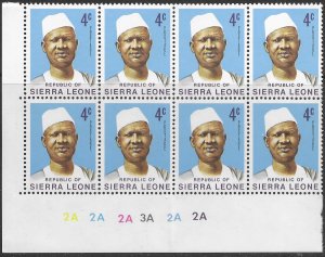 Sierra Leone #424 MNH plate block of 8
