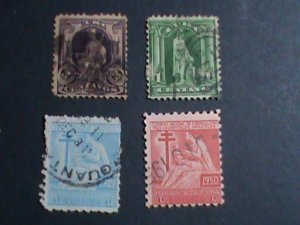 ​CUBA-1899 4 OVER 100 YEARS OLD CUBA FAMOUS USED STAMPS-SET-VERY FINE