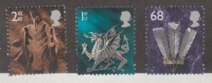 Great Britain Regional -Wales/Monmouthshire Scott #20-21-23 Stamps - Mint NH Set